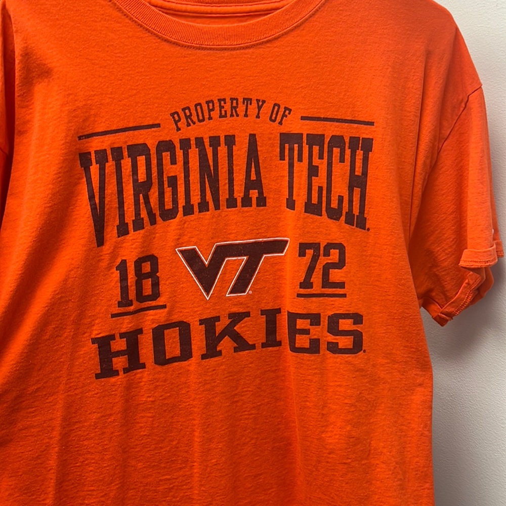 Vintage UNISEX XL Orange VT Virginia Tech Hokies T-shirt